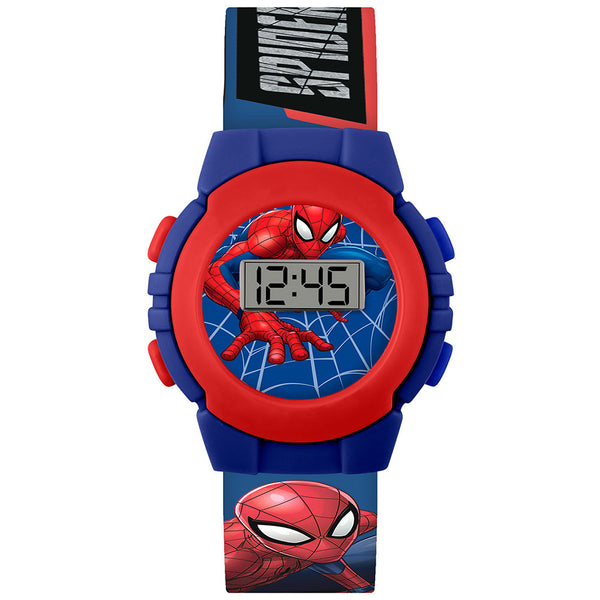 Spider-Man Kids Digital Watch LKT Sport Kids classic digital watchEasy to read display featuring Spider-Man in the backgroundVibrant printed silicone strap with traditional buckle fasteningManufacturer's 1 year guaranteeOfficial licensed productSuitable f