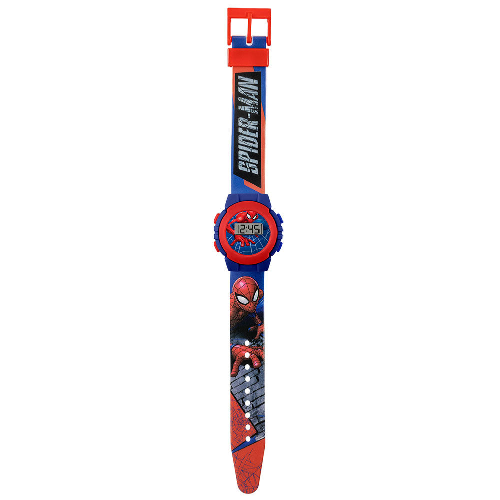 Spider-Man Kids Digital Watch LKT Sport Kids classic digital watchEasy to read display featuring Spider-Man in the backgroundVibrant printed silicone strap with traditional buckle fasteningManufacturer's 1 year guaranteeOfficial licensed productSuitable f