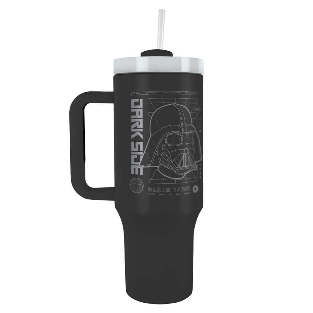 Star Wars Darth Vader 40oz Tumbler LKT Sport Darth Vader style themed 40oz thermal mug, ideal for Star Wars fans of all ages, with the text 'Dark Side' on the frontKeep your drinks hot or cold for hours with double-walled insulationIncludes a soft grip ha