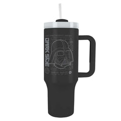 Star Wars Darth Vader 40oz Tumbler LKT Sport Darth Vader style themed 40oz thermal mug, ideal for Star Wars fans of all ages, with the text 'Dark Side' on the frontKeep your drinks hot or cold for hours with double-walled insulationIncludes a soft grip ha