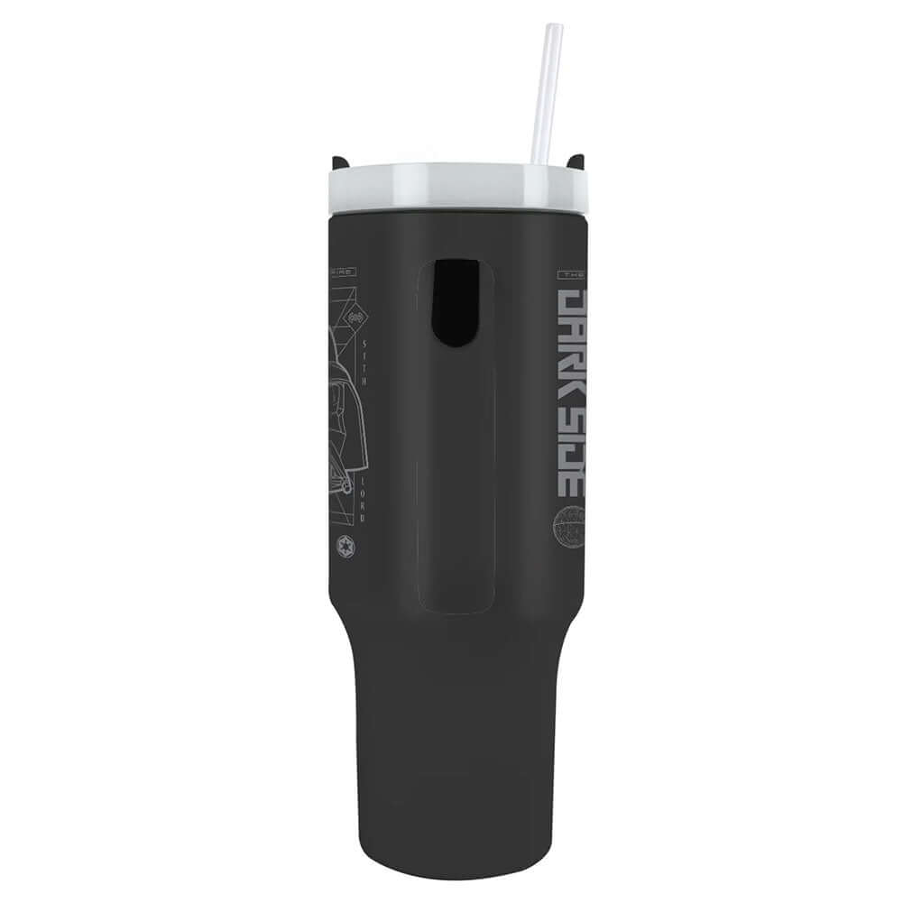 Star Wars Darth Vader 40oz Tumbler LKT Sport Darth Vader style themed 40oz thermal mug, ideal for Star Wars fans of all ages, with the text 'Dark Side' on the frontKeep your drinks hot or cold for hours with double-walled insulationIncludes a soft grip ha