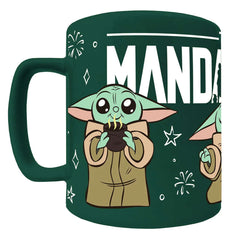Star Wars: The Mandalorian Fuzzy Grogu Mug LKT Sport Enjoy your drink with a touch of 'force'.. this mug combines unique design along with a removable fluffy cover for added comfortThis green mug includes images of Grogu with 'MANDALORIAN' across the top