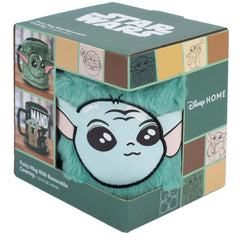 Star Wars: The Mandalorian Fuzzy Grogu Mug LKT Sport Enjoy your drink with a touch of 'force'.. this mug combines unique design along with a removable fluffy cover for added comfortThis green mug includes images of Grogu with 'MANDALORIAN' across the top