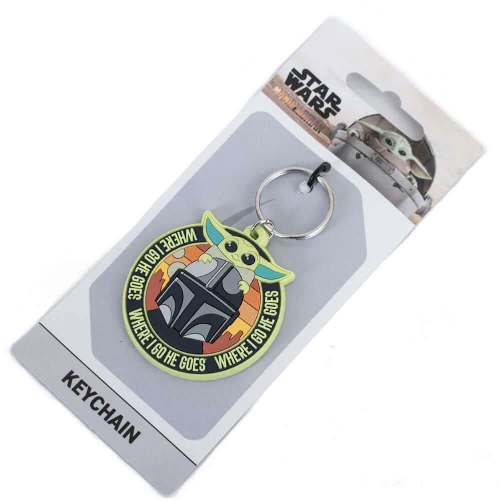 Star Wars: The Mandalorian Grogu & Mando PVC Keyring LKT Sport Soft, durable 5mm thick PVC Keyring with chain and split ringBright, colourful and highly detailedIdeal for attaching to keys, bags, belts and other itemsWipe cleanOfficial licensed productApp