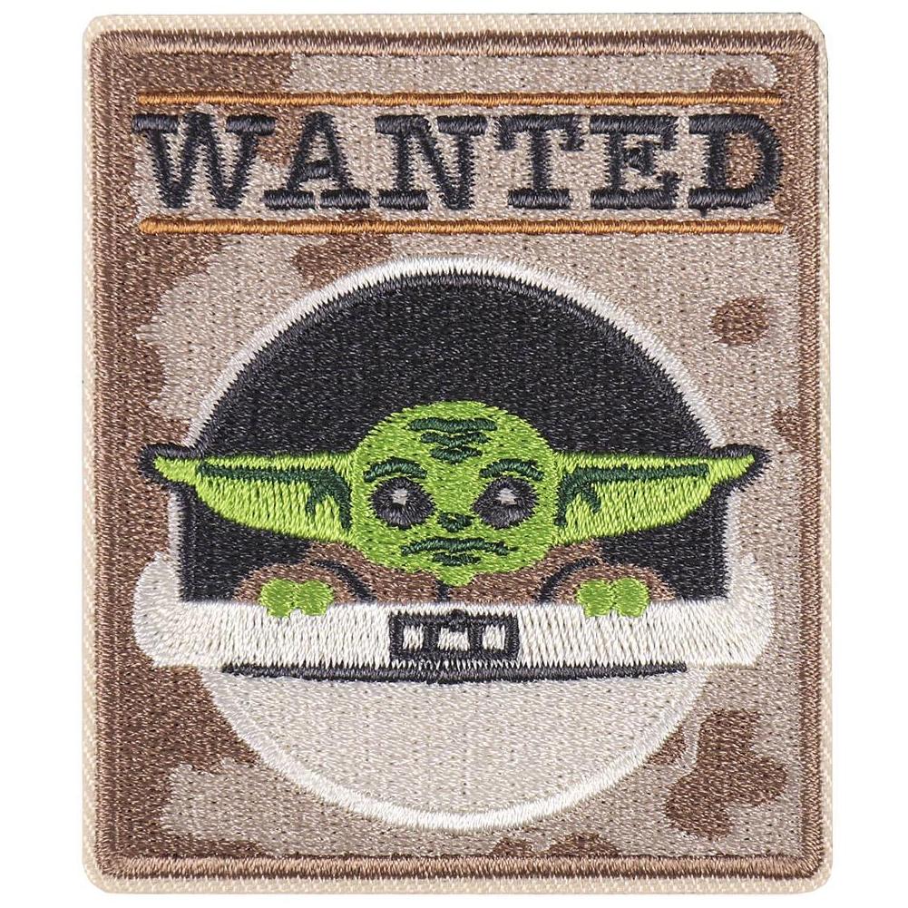 Star Wars: The Mandalorian Iron-On Patch Wanted LKT Sport Entertainment>TV Series>Star Wars: The Mandalorian Embroidered Patches