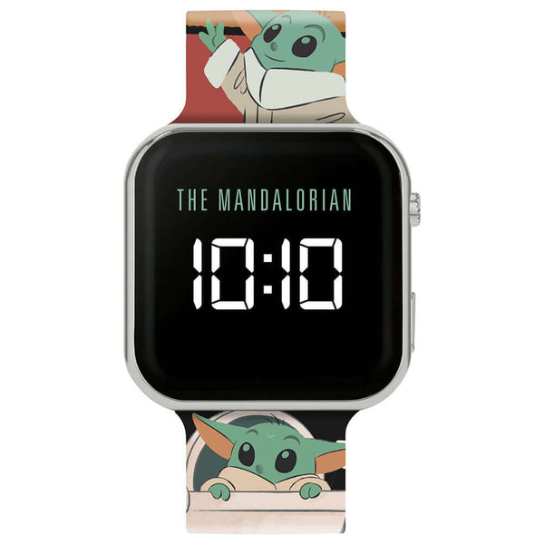 Star Wars: The Mandalorian Mando Junior LED Watch LKT Sport Junior LED digital watchEasy to read display featuring The Mandalorian logoPrinted silicone strap with traditional buckle fasteningManufacturer's 1 year guaranteeOfficial licensed productSuitable