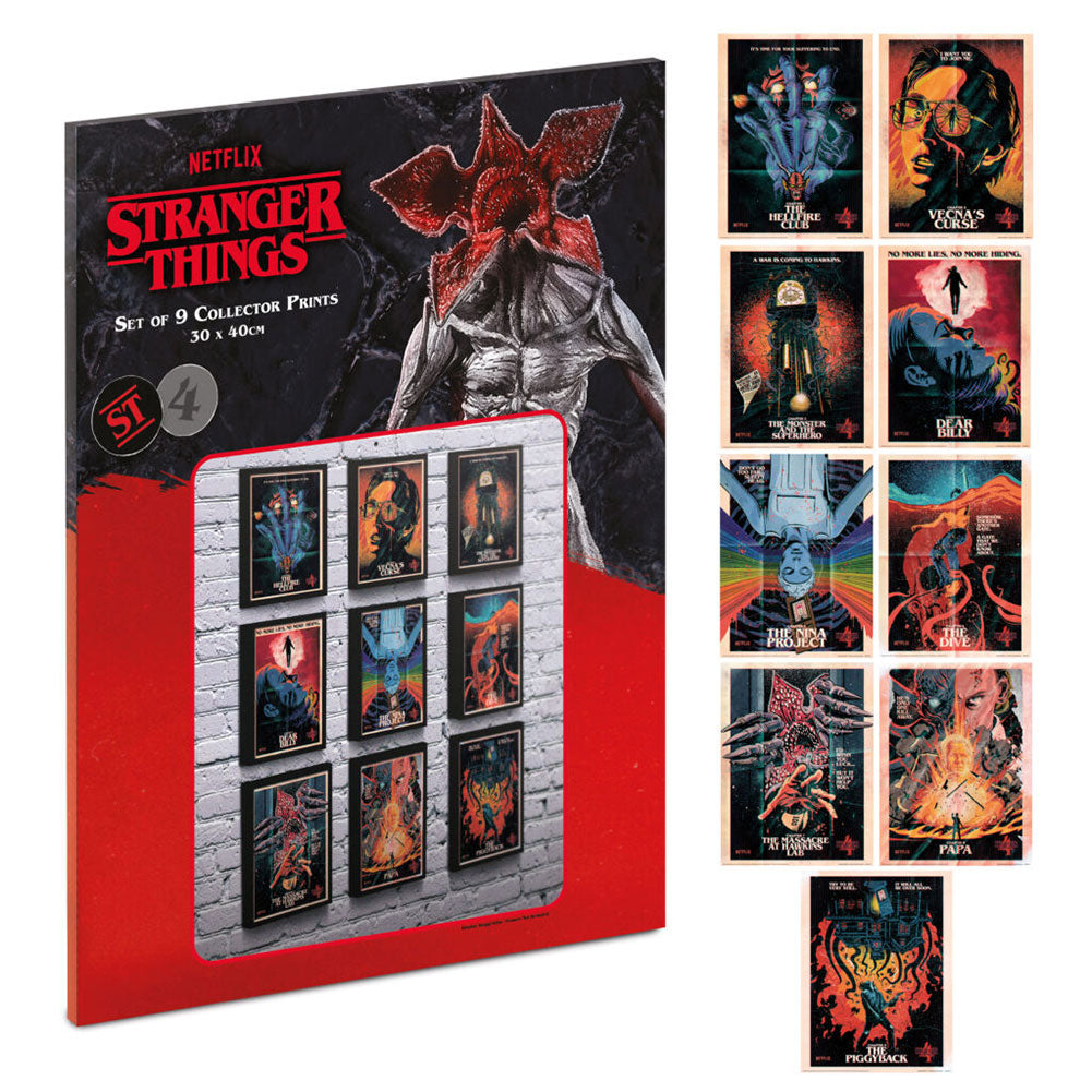 Stranger Things 4 Set of 9 Collector Prints LKT Sport Entertainment>TV Series>Stranger Things Prints