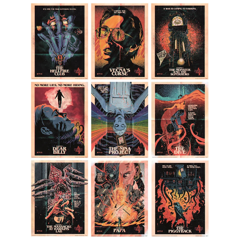 Stranger Things 4 Set of 9 Collector Prints LKT Sport Entertainment>TV Series>Stranger Things Prints