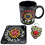Stranger Things Hellfire Club Mug & Coaster Set LKT Sport Superb Stranger Things gift set for everyday useBlack mug featuring the Hellfire Club artworkSingle cork based coaster approx 9cm x 9cmSoft, durable 5mm thick PVC KeyringOfficial licensed productMu