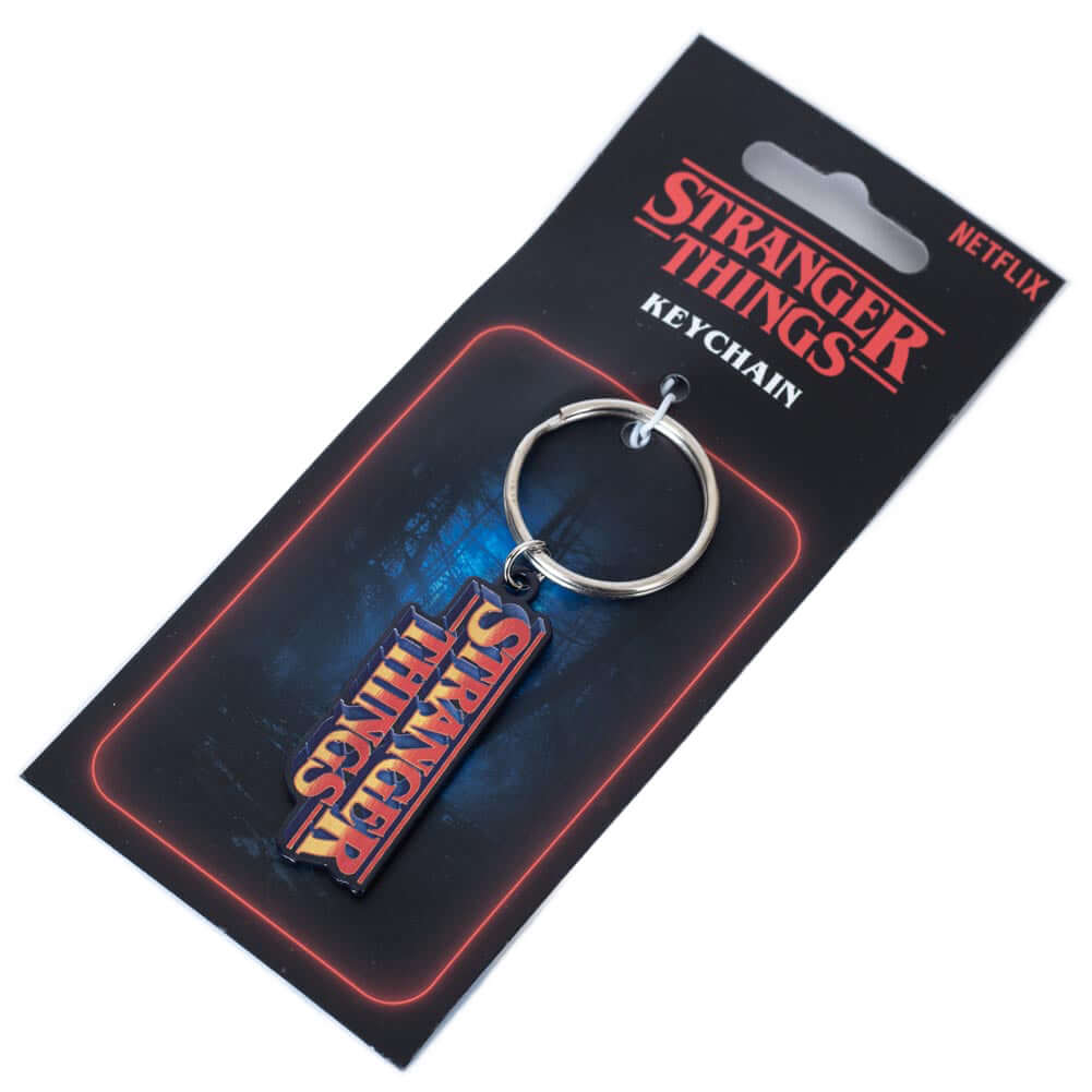 Stranger Things Logo Metal Keyring LKT Sport Bright, colourful and highly detailed metal keyringFeaturing the Stranger Things logoIdeal for attaching to keys, bags, belts and other itemsOfficial licensed productApprox 50mm x 20mm Keychains