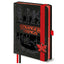 Stranger Things Premium Notebook LKT Sport Soft fabric black hardback A5 notebookFeaturing an embossed image of the party and the Upside DownWith an elastic closure and handy bookmarkLined pages with a small detail logo to the bottomOfficial licensed prod