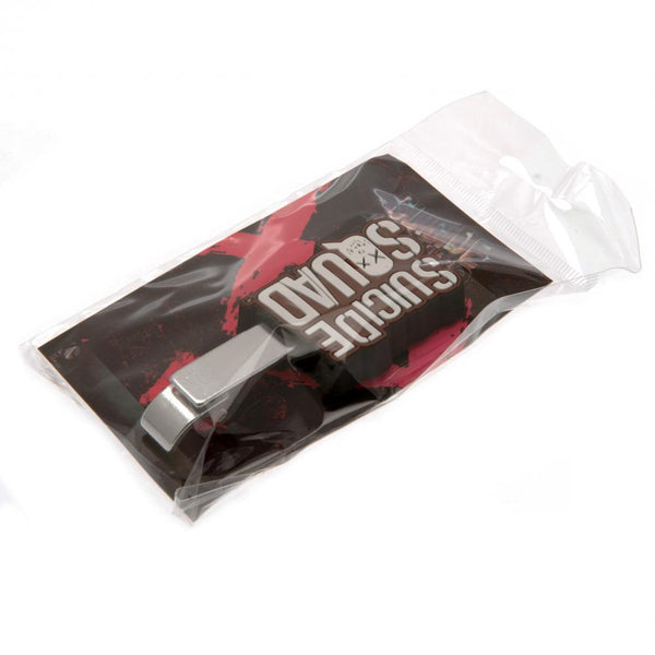 Suicide Squad Bottle Opener LKT Sport 3D sculpted rubber handled, metal bottle opener Bright and colourful design featuring the Suicide Squad logo Official licensed product Approx 8cm x 3cm On a backing card Bottle Openers