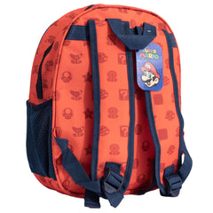 Super Mario 3D Junior Backpack LKT Sport Red and blue 3D backpack featuring Mario on the front with a repeat pattern on the backMain compartment has a large zipped opening for easy accessPadded adjustable shoulder straps and a carry handleAdditional mesh