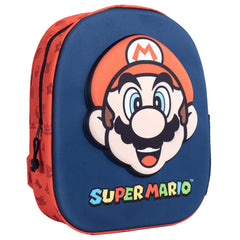 Super Mario 3D Junior Backpack LKT Sport Red and blue 3D backpack featuring Mario on the front with a repeat pattern on the backMain compartment has a large zipped opening for easy accessPadded adjustable shoulder straps and a carry handleAdditional mesh