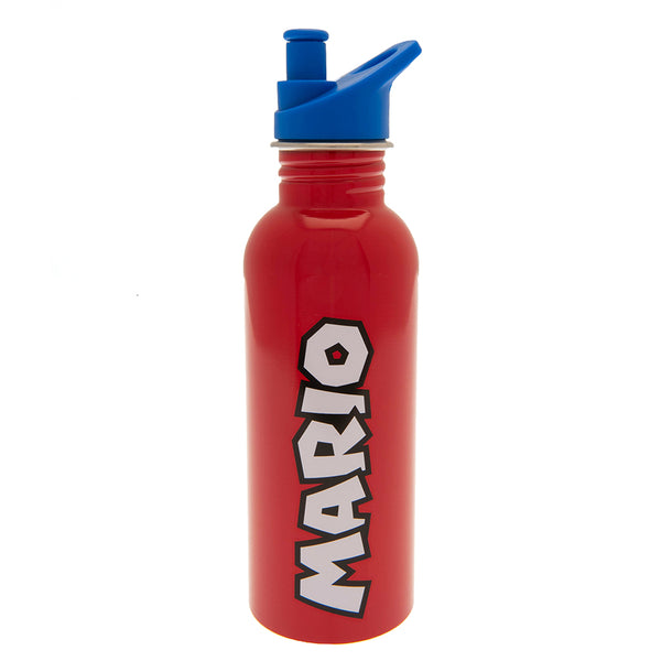 Super Mario Canteen Bottle LKT Sport Stainless steel canteen style drinks bottleRed satin finish featuring an image of Mario with the text 'Mario' on the opposite sidePlastic screw top lid with rubber closing drinking spoutOfficial licensed productApprox