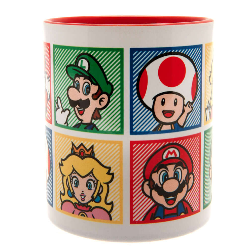 Super Mario Colour Mug LKT Sport Ceramic everyday coffee mugFeatures your favourite characters from the Super Mario gameGlazed kiln fired finish with red handleOfficial licensed productApprox 315ml (11oz)Approx 9cm tall, 8cm in diameter Mugs