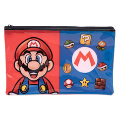 Super Mario Essential Pencil Case LKT Sport Zipped PVC pouch pencil caseFeatures Mario and icons from the classic gameFor all your stationery storage needs at home or at schoolOfficial licensed productApprox 20cm x 12cm Pen & Pencil Cases