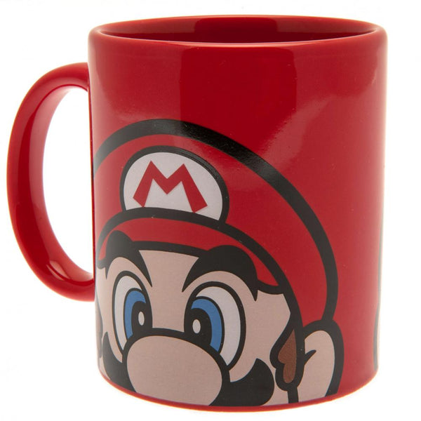 Super Mario Mug & Coaster Set Mario LKT Sport Superb Super Mario gift set for everyday use Red full colour mug featuring the Mario Single cork based coaster approx 9cm x 9cm Soft, durable 5mm thick PVC Keyring Official licensed product Mug approx 315ml (1