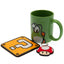 Super Mario Mug & Coaster Set Yoshi LKT Sport Superb Super Mario gift set for everyday use Green full colour mug featuring the cute Super Mario character Yoshi Single cork based coaster approx 9cm x 9cm Soft, durable 5mm thick PVC Keyring Official license