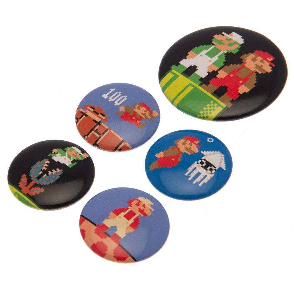 Super Mario Retro Button Badge Set LKT Sport Entertainment>Gaming>Super Mario Pinback Buttons