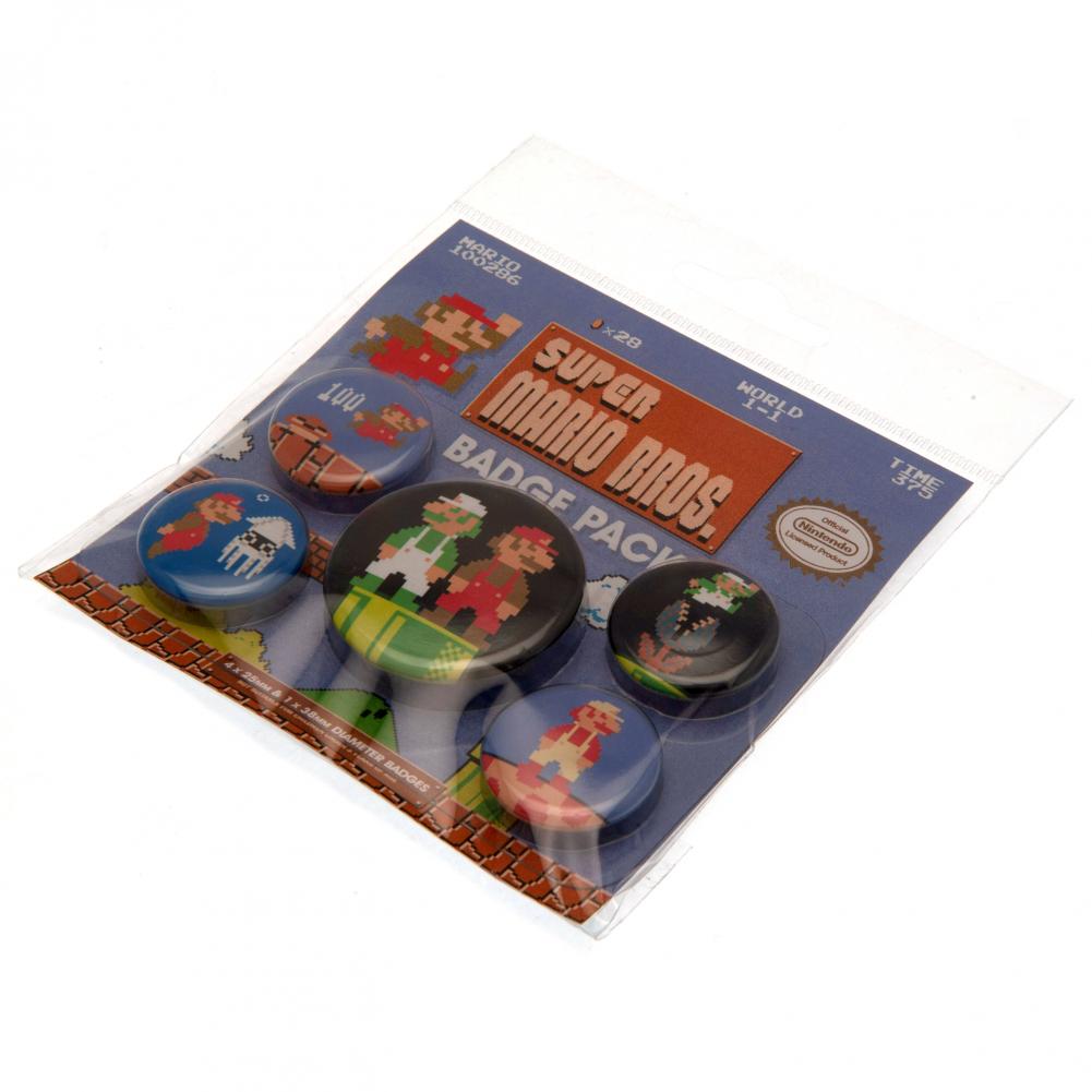 Super Mario Retro Button Badge Set LKT Sport Entertainment>Gaming>Super Mario Pinback Buttons