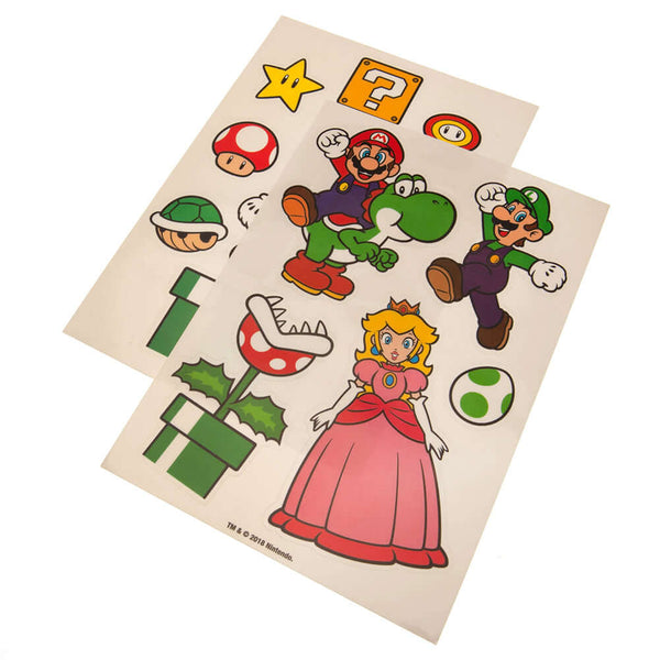 Super Mario Tech Stickers LKT Sport Set of 39 vinyl self adhesive tech stickersFeaturing your favourite characters and icons from the classic Super Mario gameIdeal for tablets, phones and other gadgetsOfficial licensed productAssorted sizes Decorative Sti