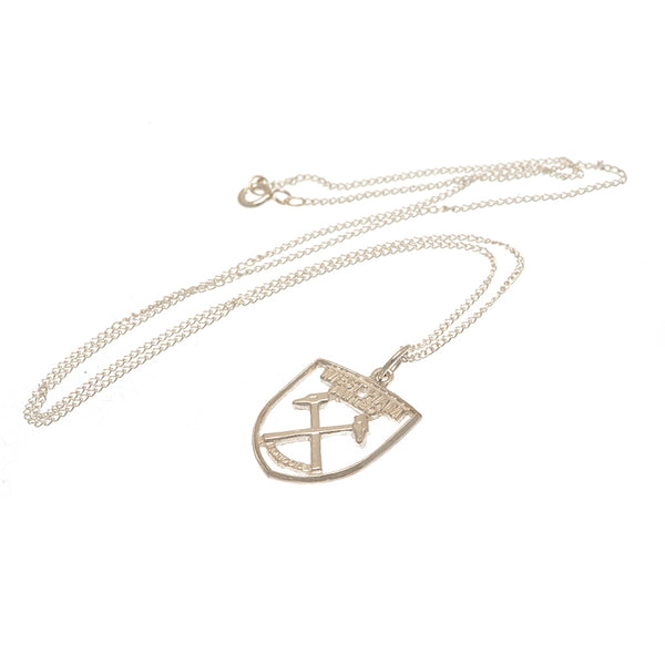 West Ham United sterling silver crest pendant and chain