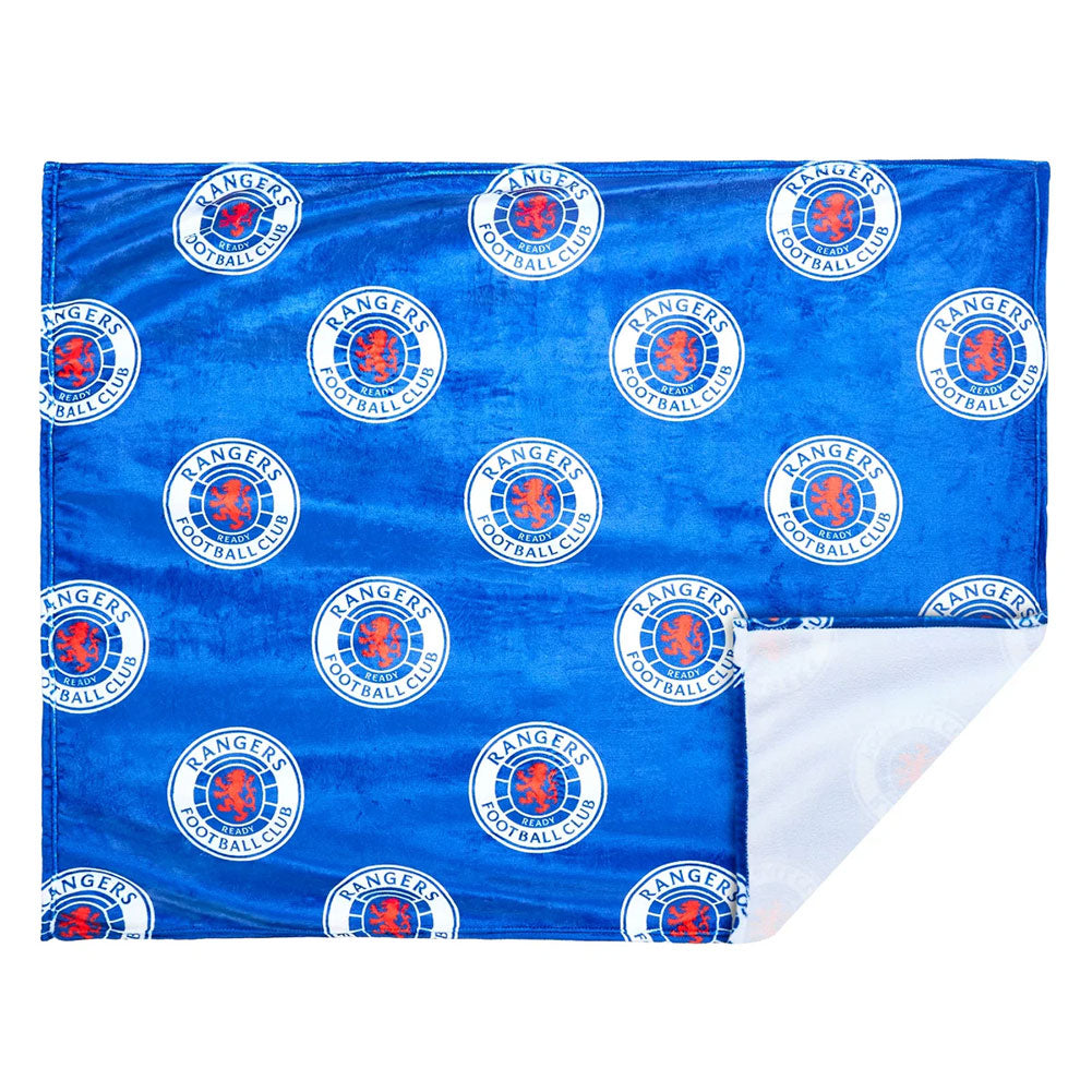 Rangers FC Multi Crest Fleece Blanket Imagen secundaria del producto