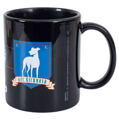 Ted Lasso AFC Richmond Mug LKT Sport Ceramic everyday coffee mugBlack mug featuring a Team Lasso crest, along with two AFC Richmond crestsGlazed kiln fired finishOfficial licensed productApprox 315ml (11oz)Approx 9cm tall, 8cm in diameter Mugs