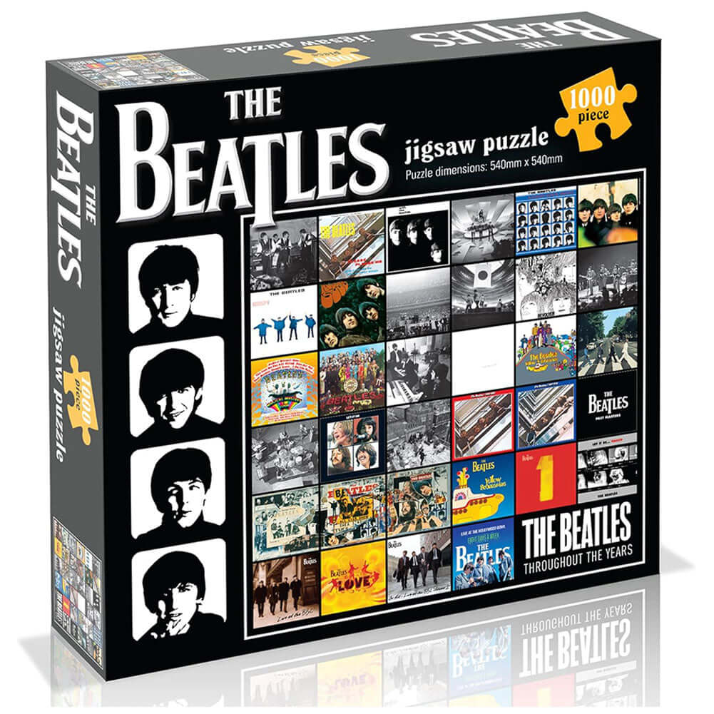 The Beatles Album Collage 1000pc Puzzle LKT Sport Classic 1000pc jigsaw puzzleMakes up a collage picture of 35 different album covers from the BeatlesSuitable for ages 12+Official licensed productApprox 54cm x 54cm Jigsaw Puzzles Main image