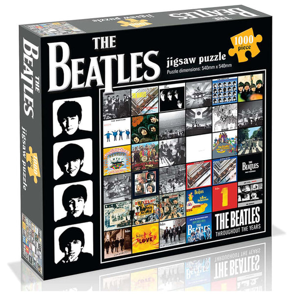 The Beatles Album Collage 1000pc Puzzle LKT Sport Classic 1000pc jigsaw puzzleMakes up a collage picture of 35 different album covers from the BeatlesSuitable for ages 12+Official licensed productApprox 54cm x 54cm Jigsaw Puzzles