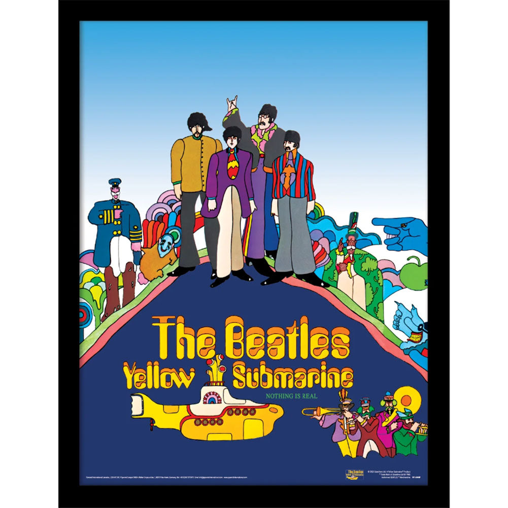 The Beatles Picture Yellow Submarine 16 x 12 LKT Sport Ready to hang framed collector printQuality, high resolution artworkComes in a stylish black frame with shatterproof styreneOfficial licensed productApprox 30cm x 40cm (16in x 12in) Posters