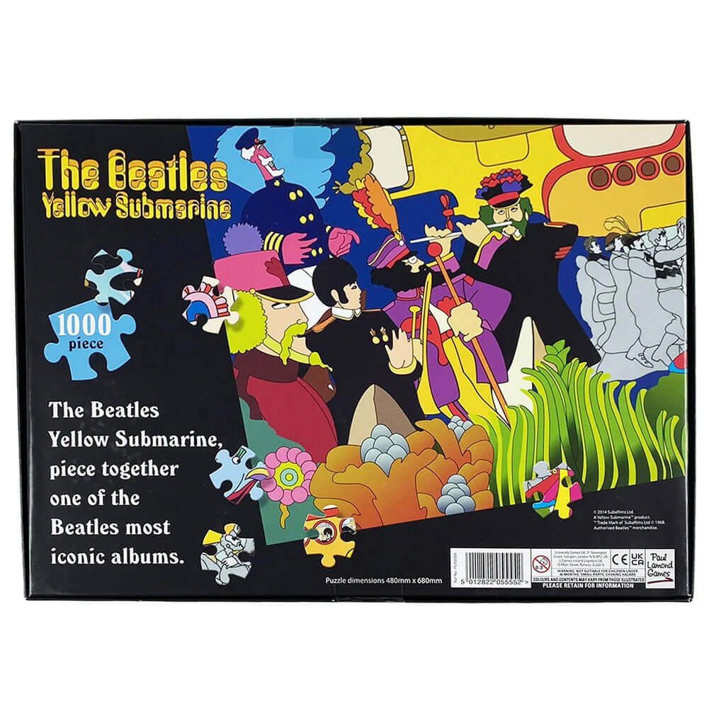 The Beatles Yellow Submarine 1000pc Puzzle LKT Sport Classic 1000pc jigsaw puzzleMakes up a collage picture of scenes from one of the most iconic Beatles albumsSuitable for ages 12+Official licensed productApprox 68cm x 48cm Jigsaw Puzzles