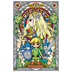 The Legend Of Zelda Stained Glass Poster 25 LKT Sport Entertainment>Gaming>The Legend Of Zelda Posters