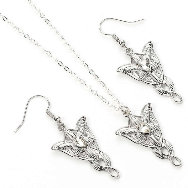 The Lord Of The Rings Evenstar Necklace & Earrings Gift Box LKT Sport Immerse yourself in the magic of Middle-earth with The Lord of The Rings Evenstar earrings and necklace gift setNecklace chain measures 40cm with a 5cm extenderPresented beautifully in