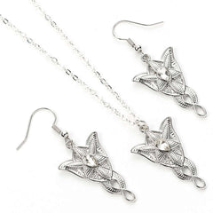 The Lord Of The Rings Evenstar Necklace & Earrings Gift Box LKT Sport Immerse yourself in the magic of Middle-earth with The Lord of The Rings Evenstar earrings and necklace gift setNecklace chain measures 40cm with a 5cm extenderPresented beautifully in