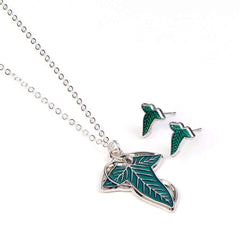 The Lord Of The Rings Leaf Of Lorien Necklace & Earrings Gift Box LKT Sport Entertainment>Movies>The Lord Of The Rings Jewelry Sets