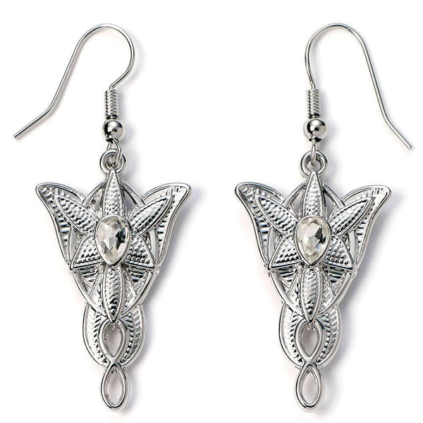 The Lord Of The Rings Silver Plated Evenstar Hook Earrings LKT Sport Silver plated hook earrings with highly detailed designFeaturing the Evenstar pendantOfficial licensed productApprox 30mm x 20mm Earrings