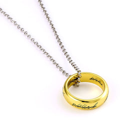 The Lord Of The Rings Silver Plated One Ring Necklace LKT Sport Entertainment>Movies>The Lord Of The Rings Necklaces