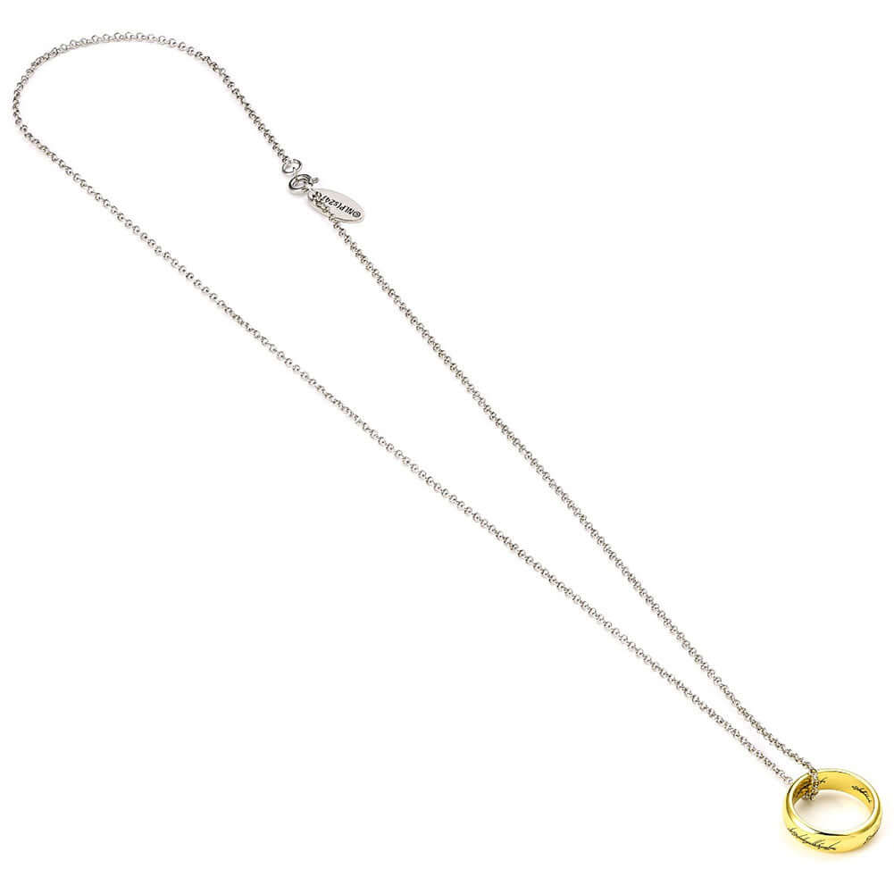 The Lord Of The Rings Silver Plated One Ring Necklace LKT Sport The One Ring on a silver plated necklace24 inch link chain necklaceOfficial licensed productNecklace approx 62cm (24in)Pendant approx 20mm x 20mm Necklaces