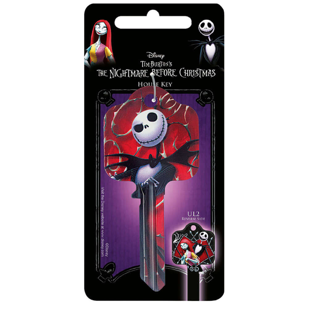 The Nightmare Before Christmas Door Key LKT Sport Ready to cut blank door key featuring Jack SkellingtonSuitable for a UL2, UL054 or UL1, UL050 profile locksHigh quality detailed designs printed on both sidesOfficial licensed productApprox 72mm x 35mm Key