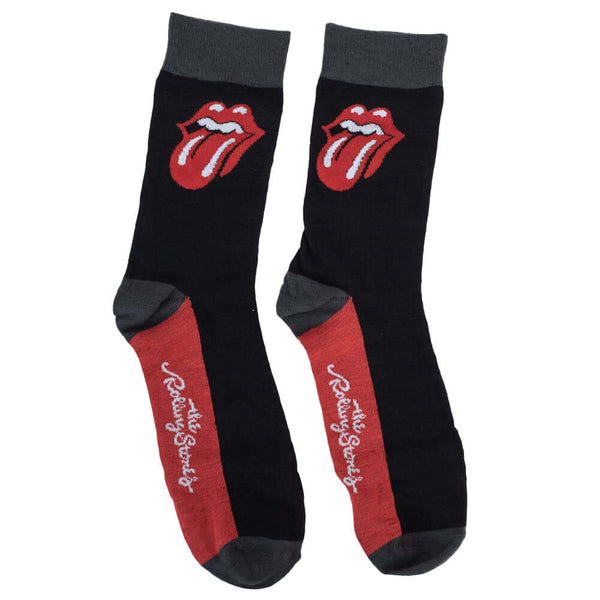 The Rolling Stones Mug & Sock Set LKT Sport Classic mug and sock gift setPerfect for fans who want to enjoy their coffee with a side of legendary rock styleBlack mug and socks featuring the famous tongue logo of the Rolling Stones rock groupOfficial licen