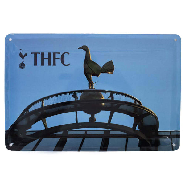 Tottenham Hotspur FC 2pk Stadium Sign LKT Sport Pair of deluxe metal photo signs both including a Tottenham Hotspur FC crestOne sign features an image of the interior of the stadium, the second sign features an image of the exterior main entranceReady to