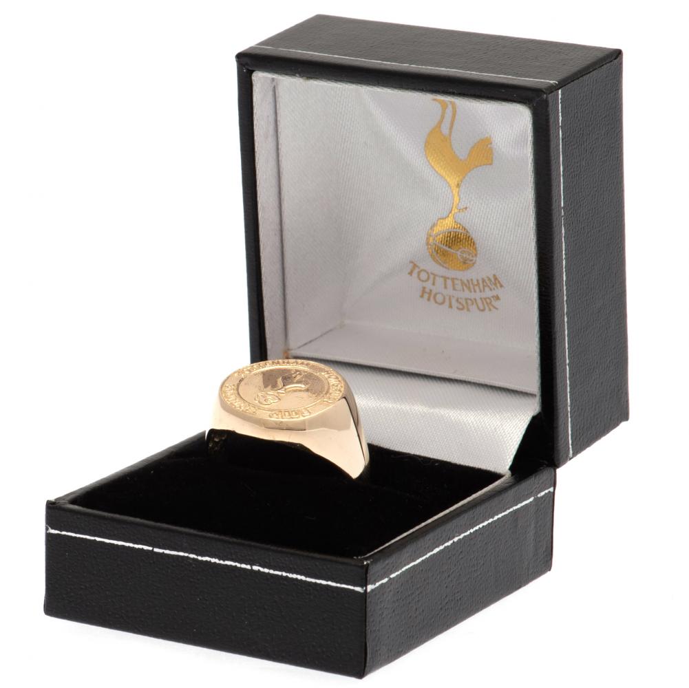 Tottenham Hotspur FC 9ct Gold Crest Ring Medium LKT Sport Football>Premier League>Tottenham Hotspur FC Rings