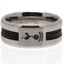 Tottenham Hotspur FC Black Inlay Ring Large LKT Sport Stainless steel ring featuring a black rope insertBrushed satin finish and engraved with the Spurs crestOfficial licensed productInternal diameter approx 21mmRing size X Rings