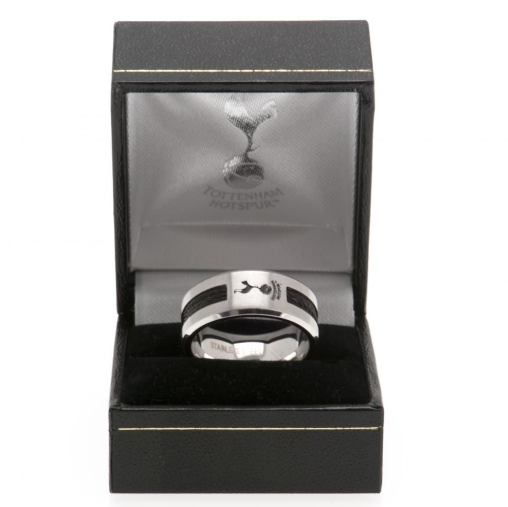 Tottenham Hotspur FC Black Inlay Ring Medium LKT Sport Football>Premier League>Tottenham Hotspur FC Rings