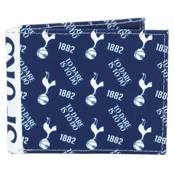 Tottenham Hotspur FC Coloured Icon Wallet LKT Sport Vibrant brushed canvas wallet featuring an Tottenham multi icon designBi-fold design with 1 note pocket and 4 card slotsincluding a window and 2 additional slotsOfficial licensed productApprox 11cm x 9cm