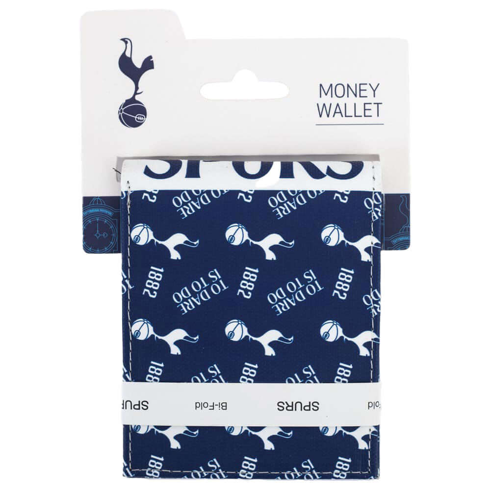 Tottenham Hotspur FC Coloured Icon Wallet LKT Sport Vibrant brushed canvas wallet featuring an Tottenham multi icon designBi-fold design with 1 note pocket and 4 card slotsincluding a window and 2 additional slotsOfficial licensed productApprox 11cm x 9cm