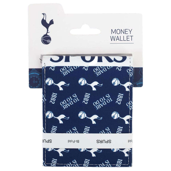 Tottenham Hotspur FC Coloured Icon Wallet LKT Sport Vibrant brushed canvas wallet featuring an Tottenham multi icon designBi-fold design with 1 note pocket and 4 card slotsincluding a window and 2 additional slotsOfficial licensed productApprox 11cm x 9cm