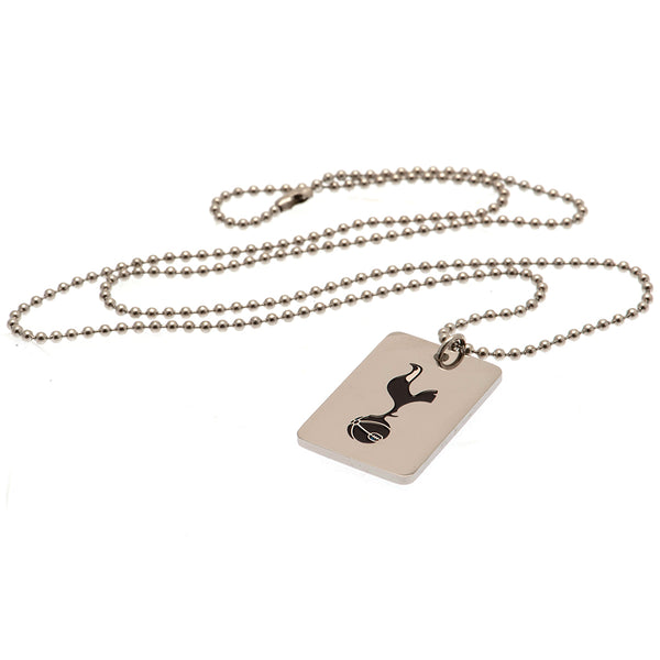 Tottenham Hotspur FC Enamel Crest Dog Tag & Chain LKT Sport Classic design stainless steel dog tag and ball chainChrome finish and featuring a colour inlay Spurs crestOfficial licensed productChain approx 53cm (21in)Dog tag approx 30mm x 20mm Necklaces